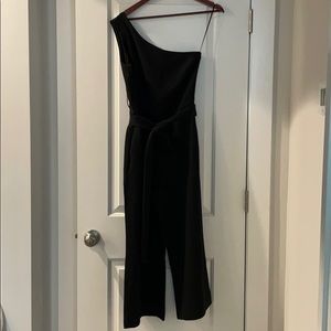 Banana Republic black one shoulder jumpsuit